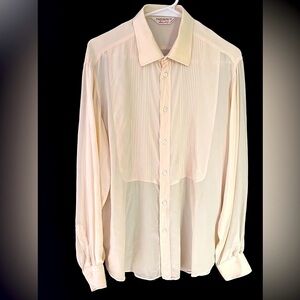 PANCALDI & B. Vintage Pale Peach Silk Top Blouse